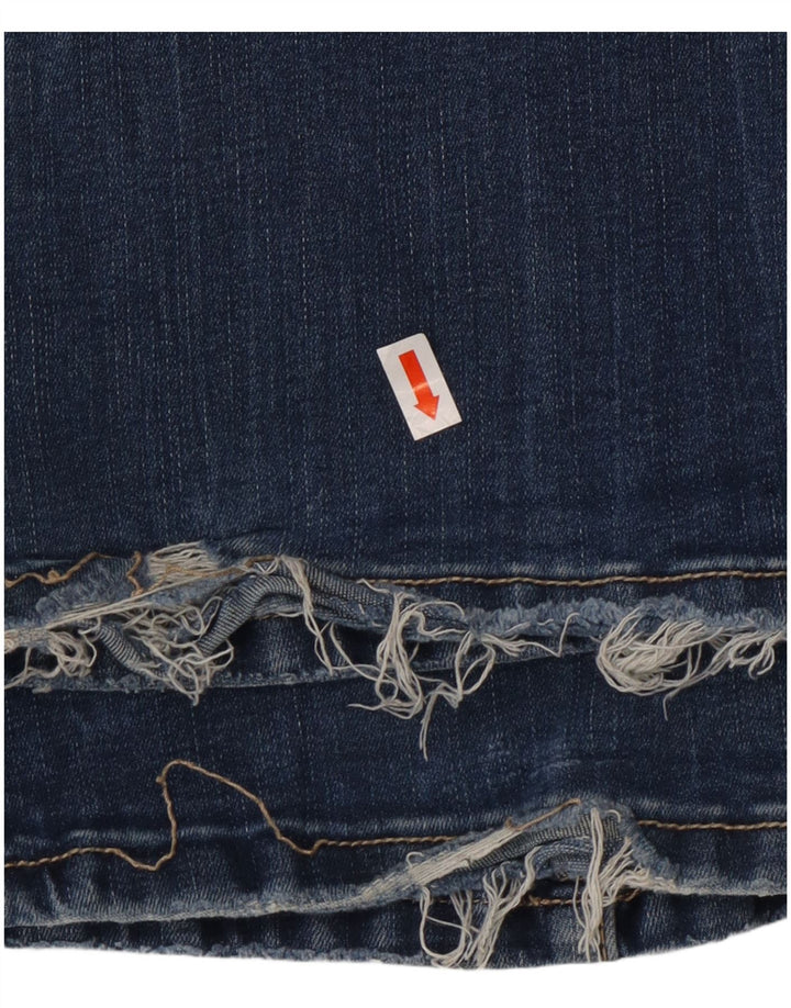 Длинные расклешенные джинсы BKE для девочек 9–10 лет W24 L28, синий хлопок