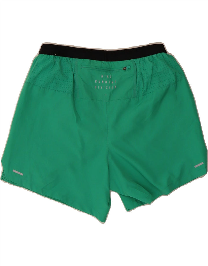 NIKE Womens Dri Fit Sport Shorts UK 14 Medium Green Polyester Vintage Nike and Second-Hand Nike from Messina Hembry 