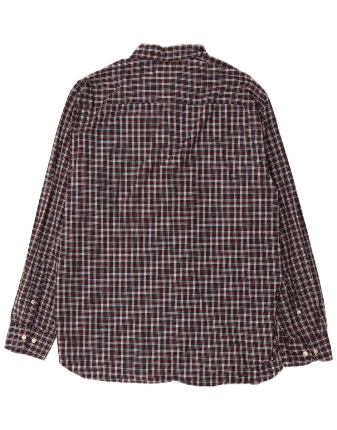 Мужская рубашка стандартного кроя Tommy Hilfiger XL, темно-синяя клетка, хлопок