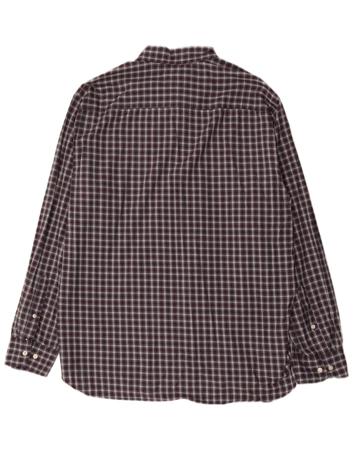 Мужская рубашка стандартного кроя Tommy Hilfiger XL, темно-синяя клетка, хлопок