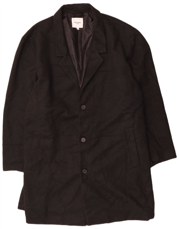 Мужское пальто Jack & Jones UK 50 5XL, черный полиэстер