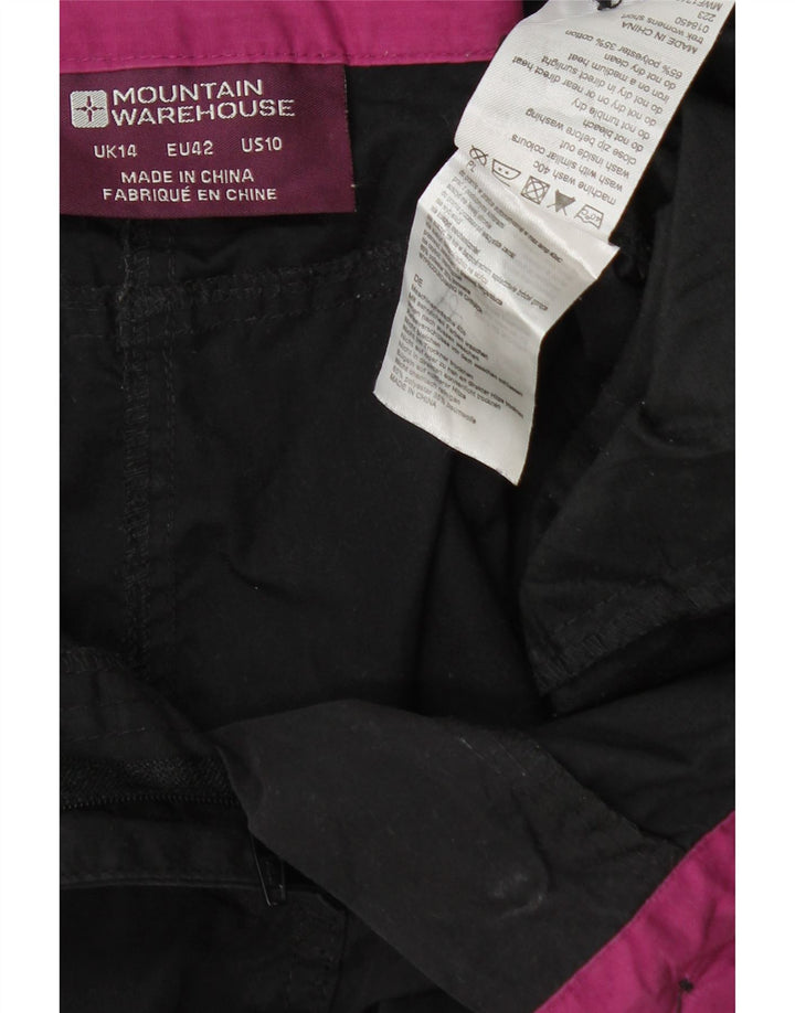 MOUNTAIN WAREHOUSE Женские шорты карго UK 14, большие W32, черный полиэстер