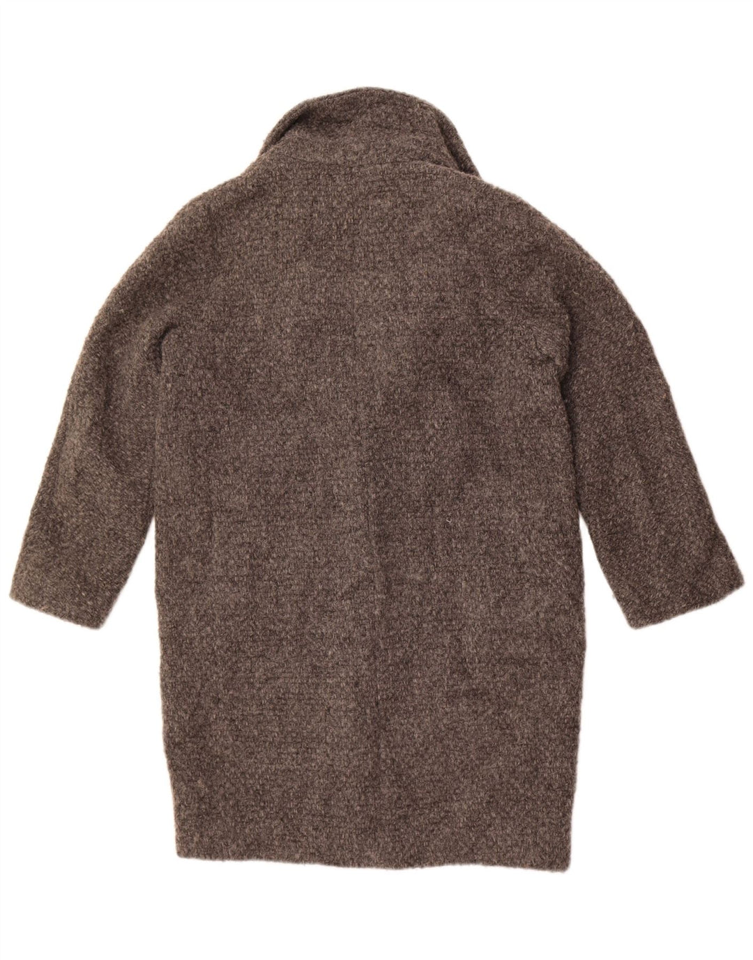 Женское пальто оверсайз Massimo Dutti UK 10, маленькое серое шерстяное пальто
