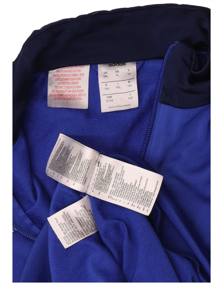 Спортивный костюм Adidas для мальчиков 13–14 лет, синий полиэстер с цветными блоками XL