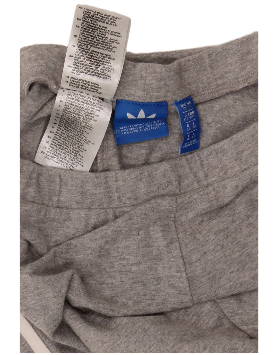 Женские леггинсы Adidas UK 10, маленькие серые, хлопок