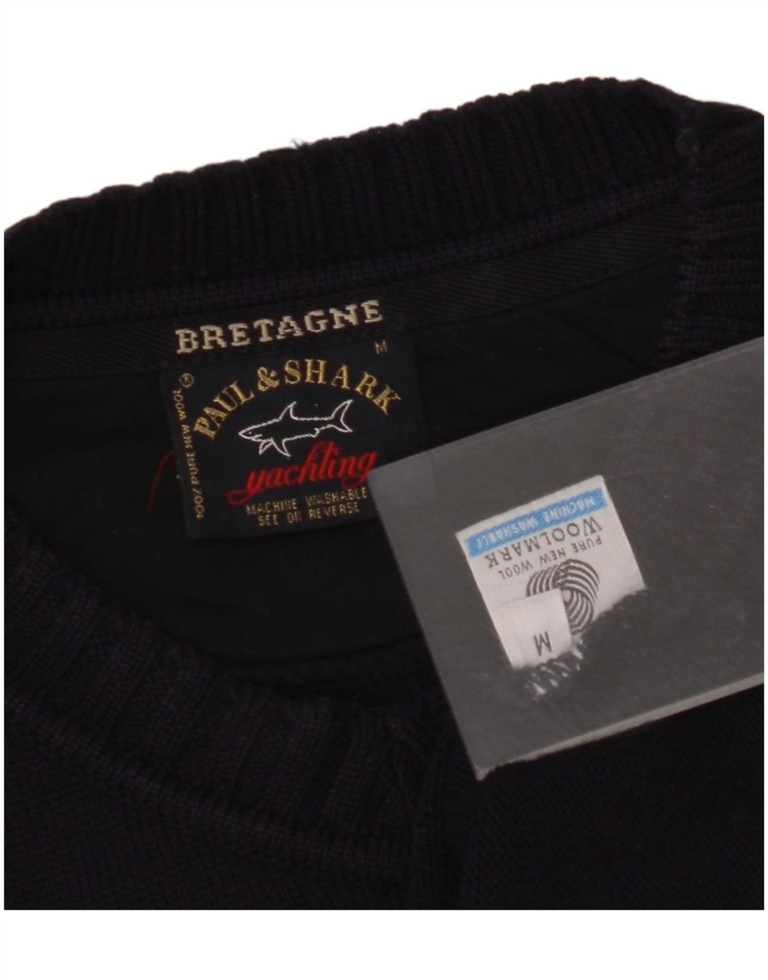 Мужской джемпер с v-образным вырезом PAUL & SHARK, средний темно-синий, новая шерсть