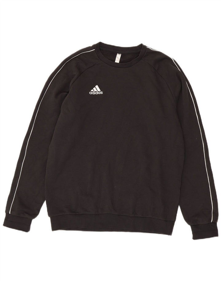 Мужской свитер ADIDAS, большой черный хлопковый джемпер