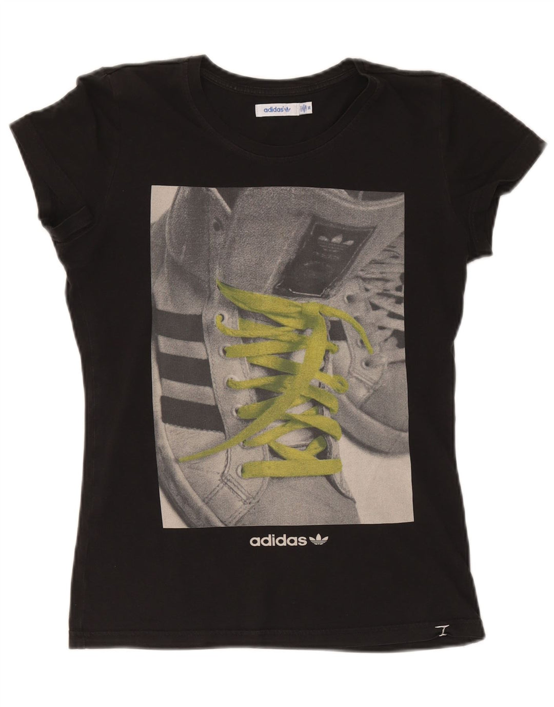 Женская футболка с рисунком Adidas Top EU 36, маленькая черная
