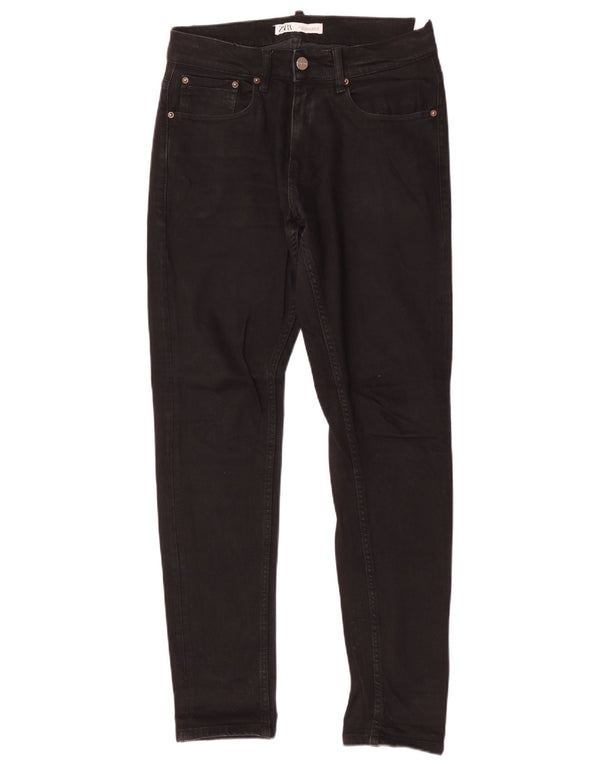 Мужские джинсы скинни Zara EU 38, маленькие W30 L31, черный хлопок