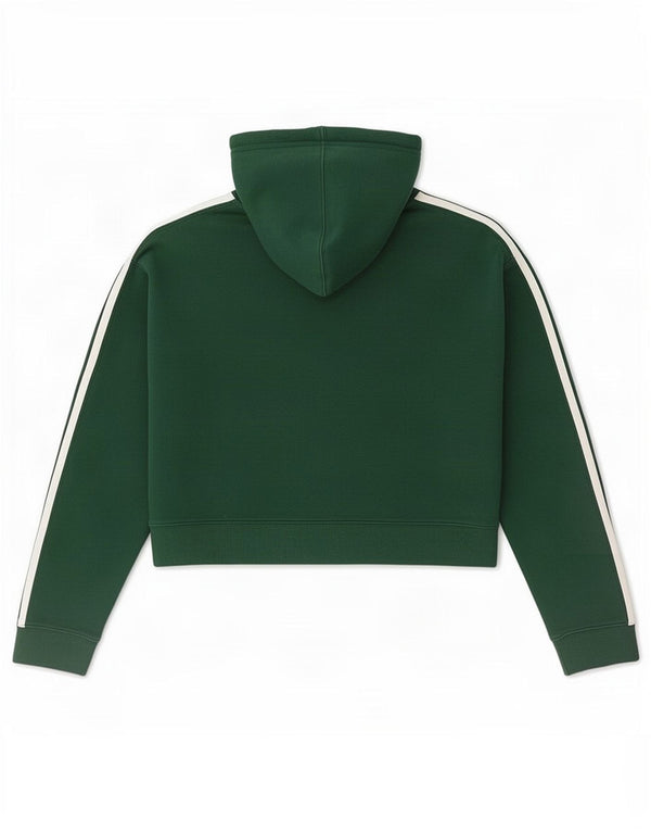 Женский укороченный джемпер с капюшоном Adidas Oversized UK 6 XS, зеленый хлопок