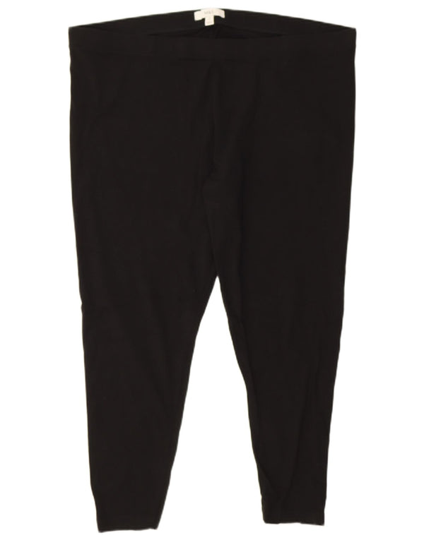 Женские леггинсы-капри MARKS & SPENCER UK 22 3XL W40 L25, черный хлопок