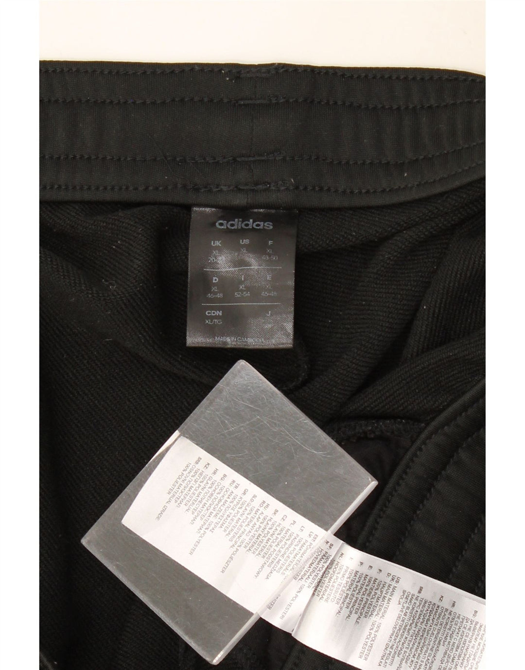 Женские спортивные брюки ADIDAS Джоггеры UK 20/22 XL, черный полиэстер