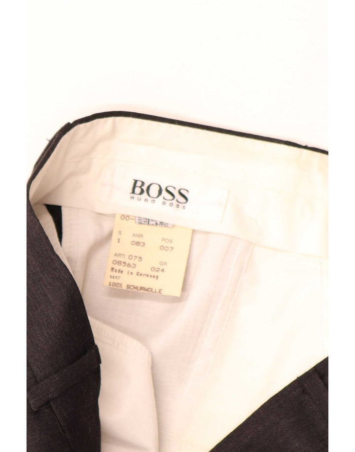 Мужские костюмные брюки Hugo Boss W34 L30 черные шерстяные