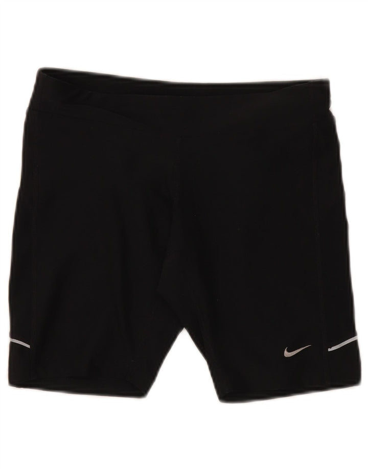 Женские спортивные шорты Nike Dri Fit UK 10, маленькие черные из полиэстера