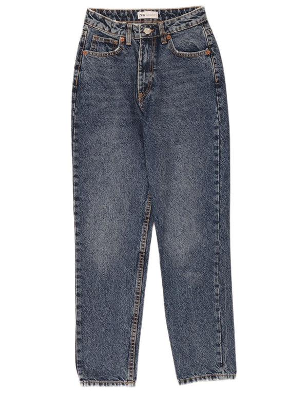 Женские зауженные джинсы Zara EU 34 2XS W24 L28, синий хлопок