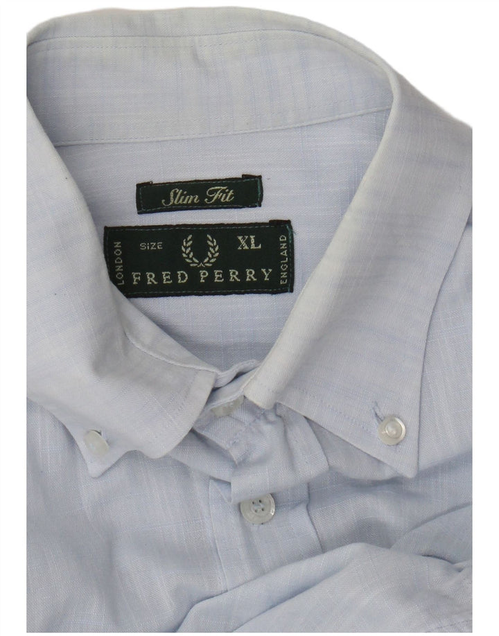 Мужская рубашка узкого кроя Fred Perry XL синяя