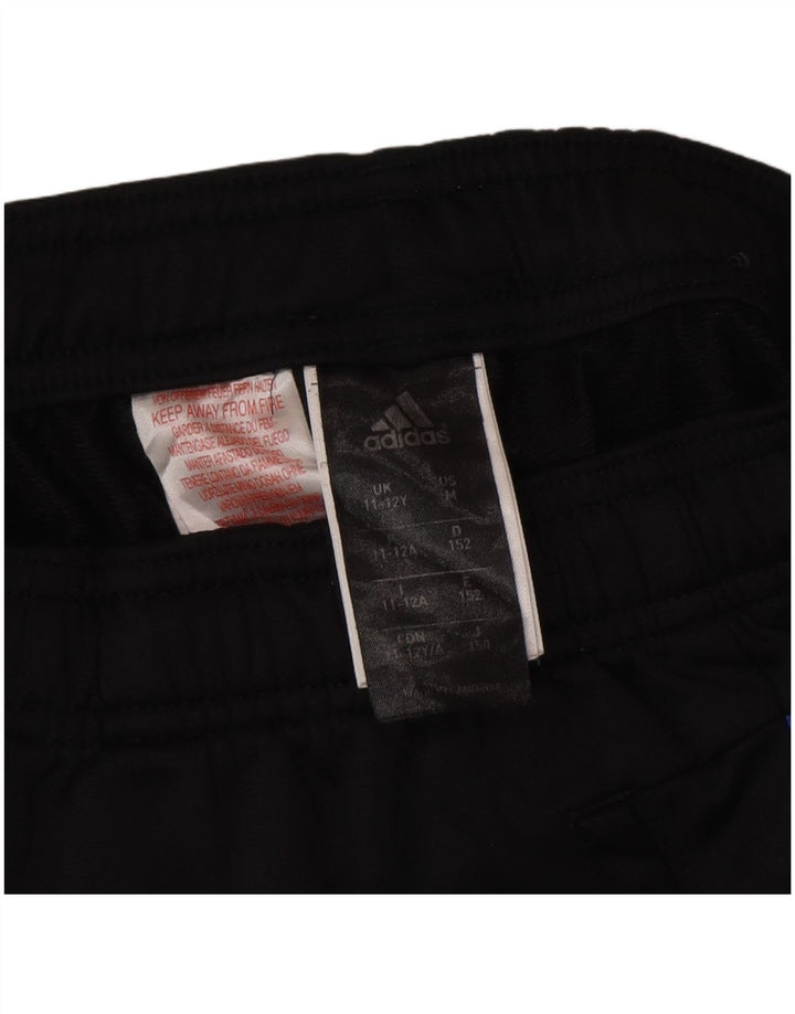 Спортивный костюм Adidas для мальчиков, брюки для бега, 11-12 лет, черный полиэстер