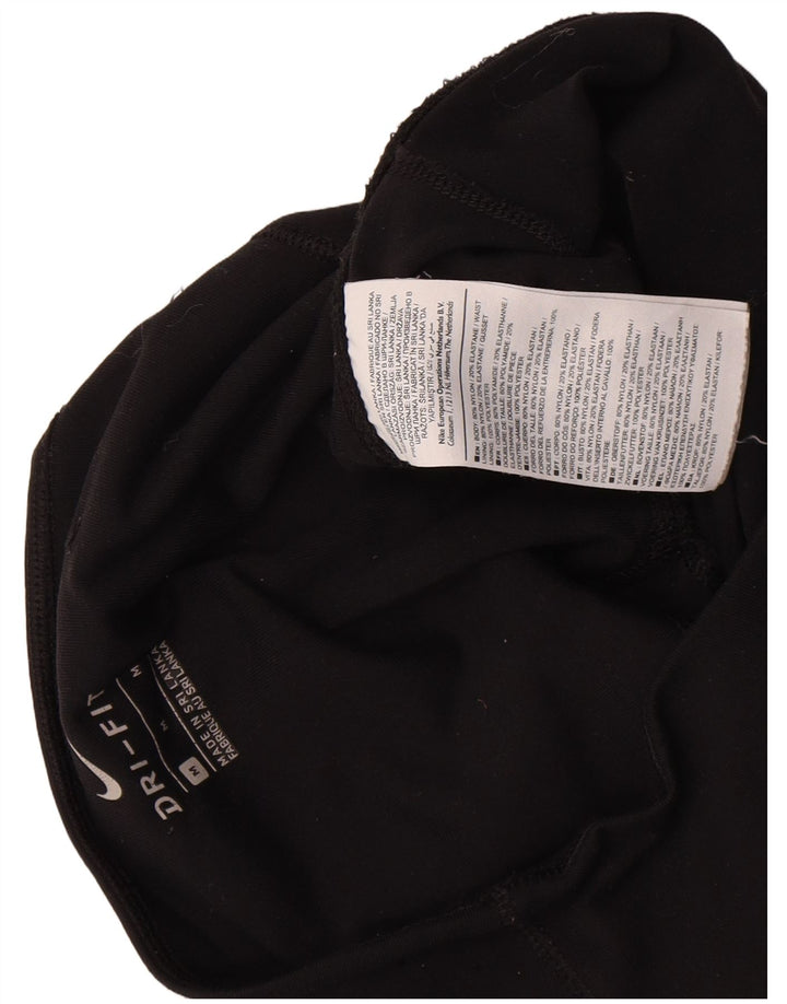 Женские леггинсы Nike Dri Fit UK 12, средний черный нейлон