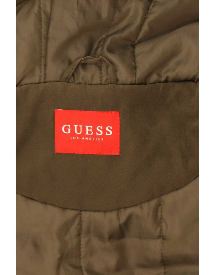Guess Женская парка оверсайз с капюшоном UK 6 XS Хаки Полиэстер