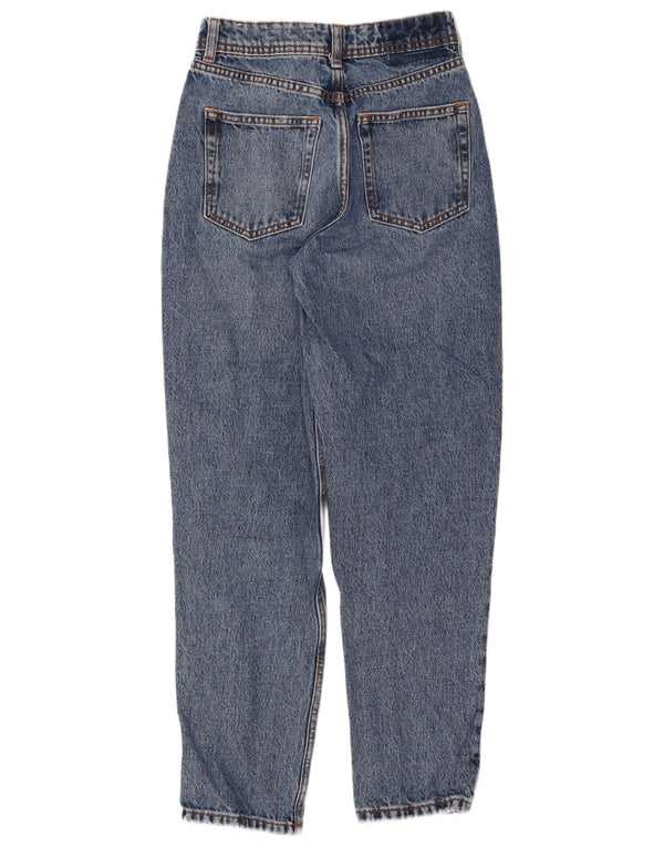 Женские зауженные джинсы Zara с высокой посадкой EU 32 2XS W22 L27, синие, хлопок