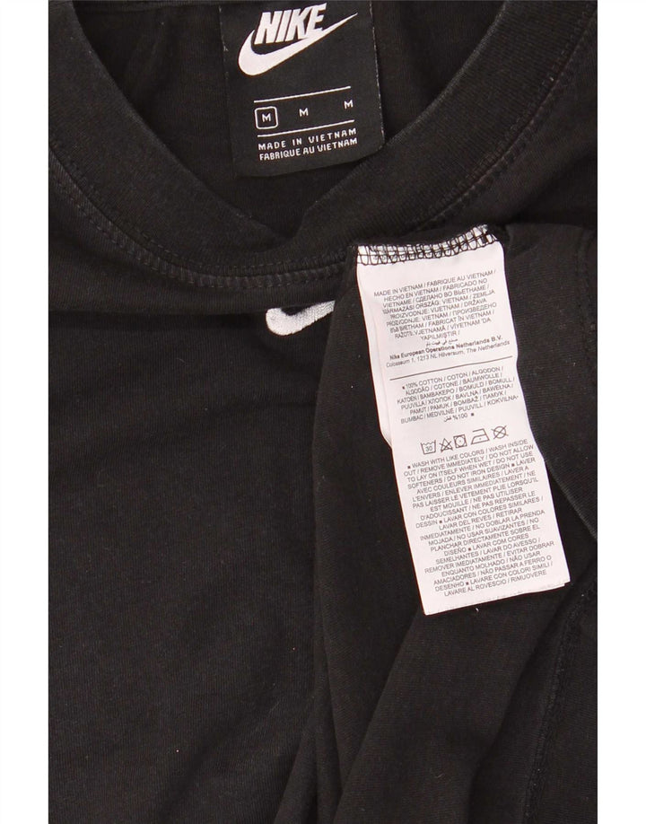 Мужская футболка Nike из хлопка среднего размера, черная