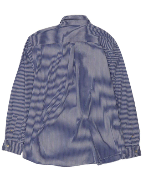 Мужская рубашка Chaps Easy Care XL из хлопка в синюю полоску