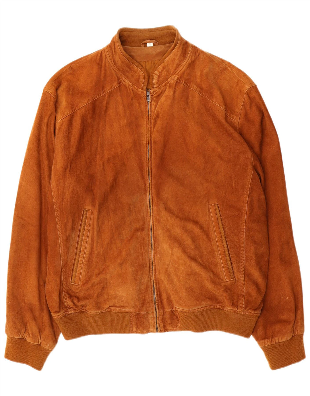 Мужской замшевый бомбер VINTAGE IT 54 2XL Бежевый кожаный