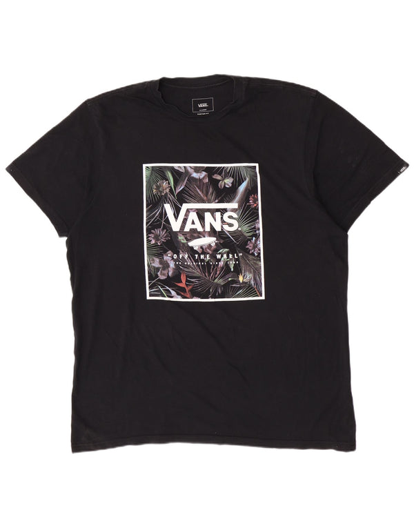 Мужская футболка с рисунком Vans на заказ, топ XL, черный хлопок