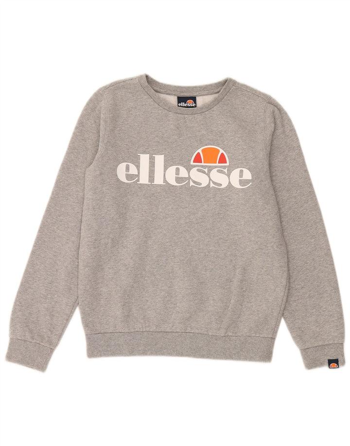 Свитшот Ellesse с рисунком для мальчиков, 12-13 лет, серый хлопок