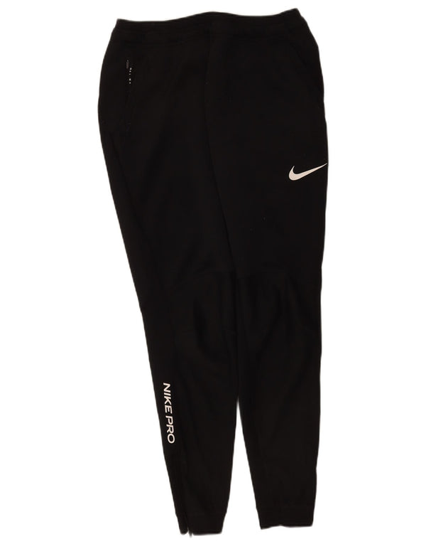 Женские спортивные брюки с графическим рисунком Nike Dri Fit UK 12, средние черные