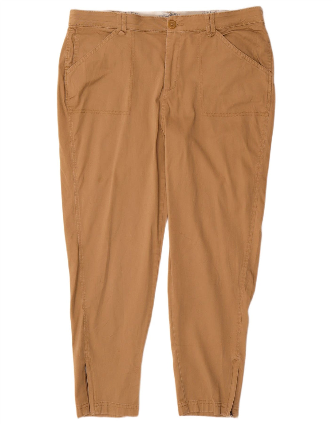 Lee женские зауженные укороченные брюки США 14 XL W36 L26 Бежевый хлопок