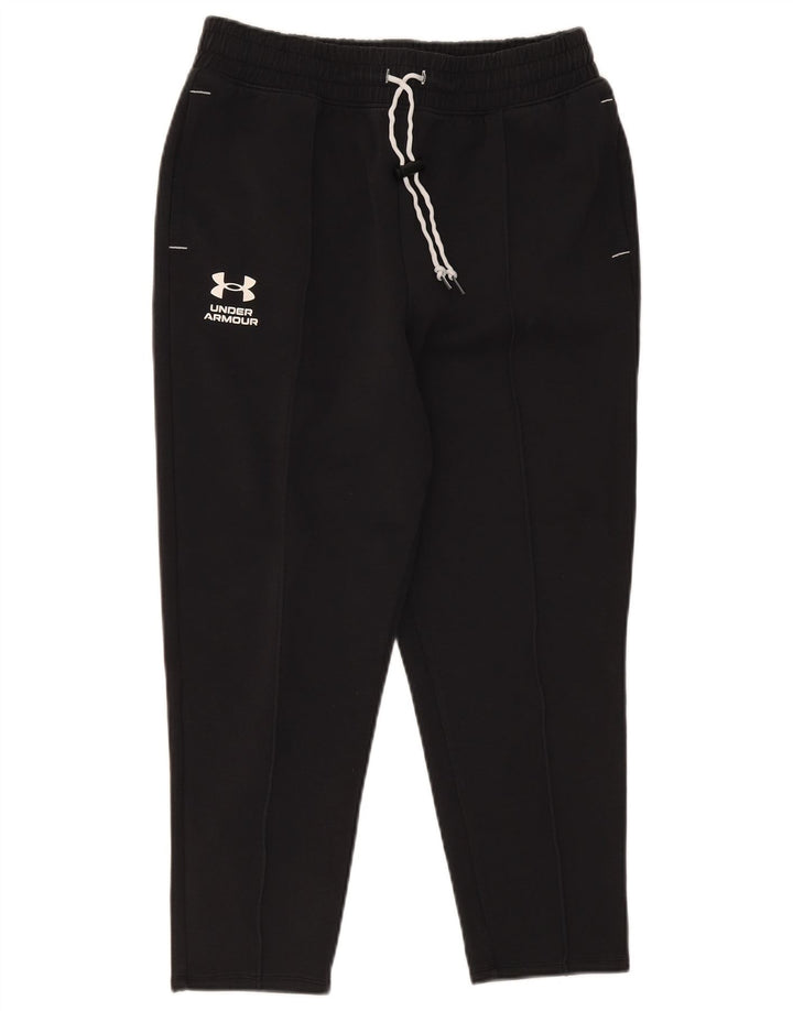 Мужские укороченные спортивные брюки Under Armour из хлопка среднего размера, черные