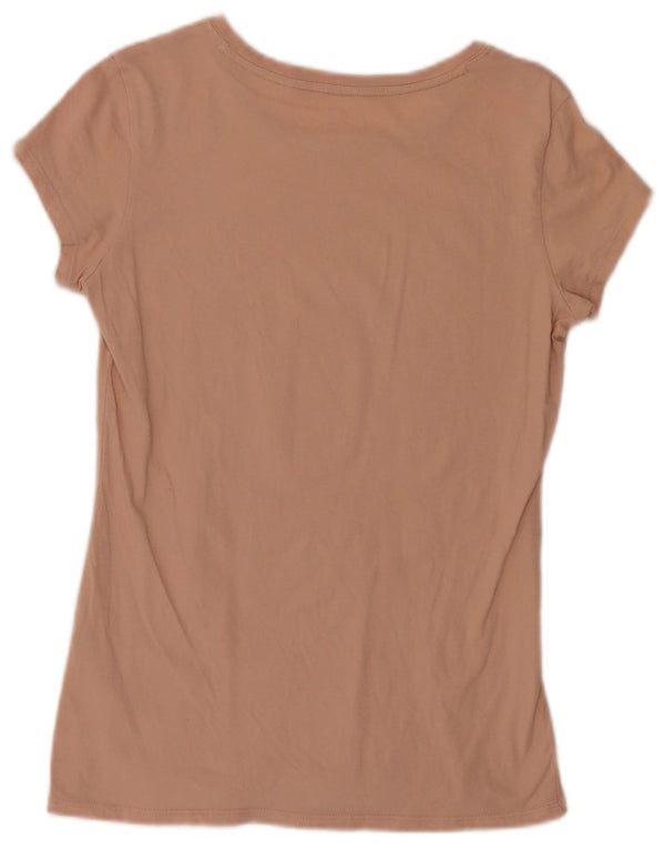 Женская футболка с рисунком Guess Top UK 12, хлопковый цвет среднего розового цвета