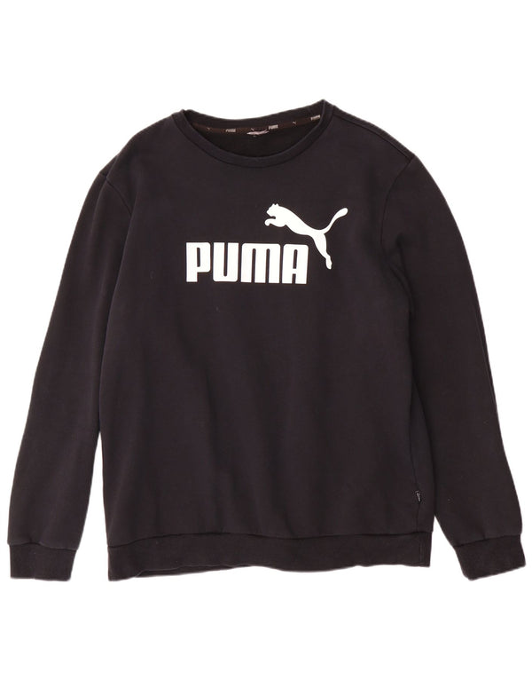 Мужской свитшот с рисунком Puma, большой черный