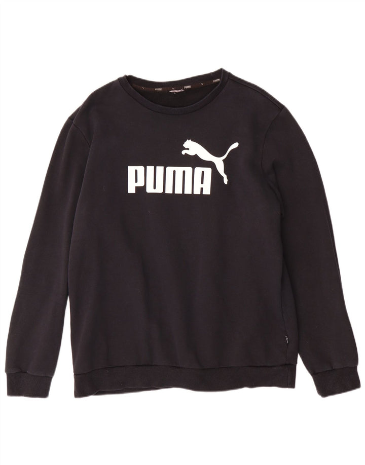 Мужской свитшот с рисунком Puma, большой черный