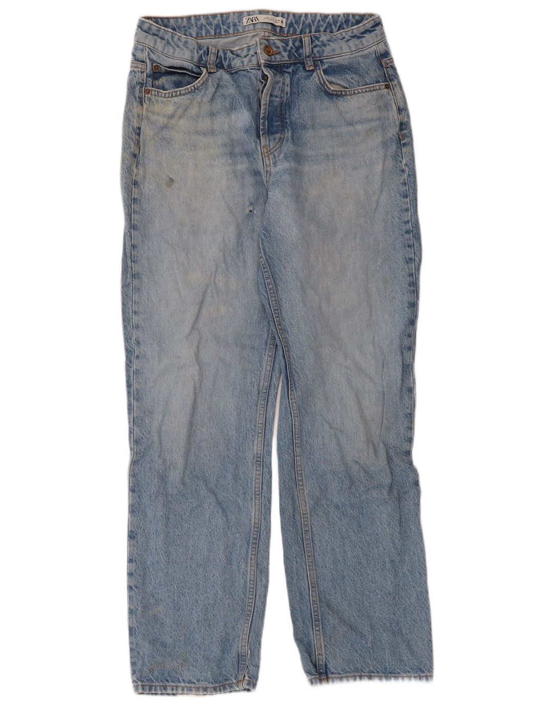 Женские прямые джинсы Zara EU 38, маленькие W28 L28, синие