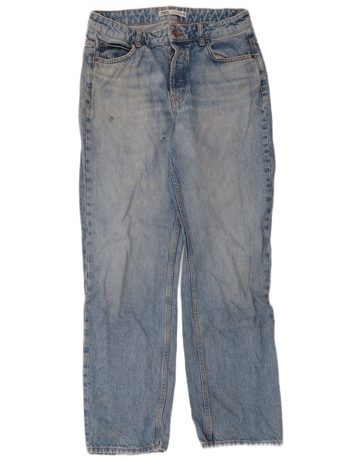Женские прямые джинсы Zara EU 38, маленькие W28 L28, синие