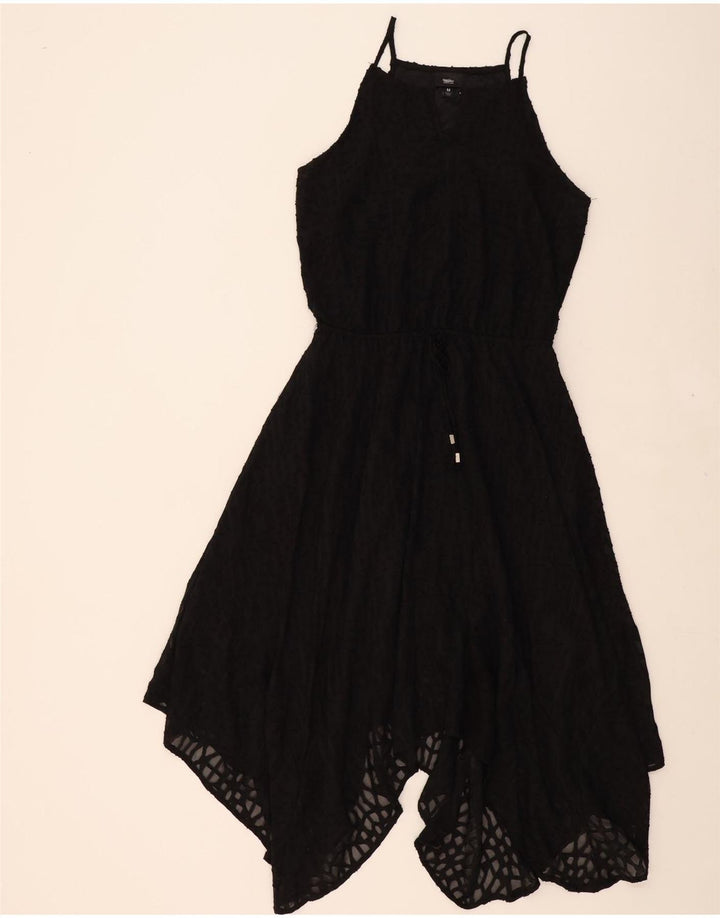 MOSSIMO Womens Sleeveless Asymmetrical Dress UK 12 Medium Black Polyester Vintage Mossimo and Second-Hand Mossimo from Messina Hembry 