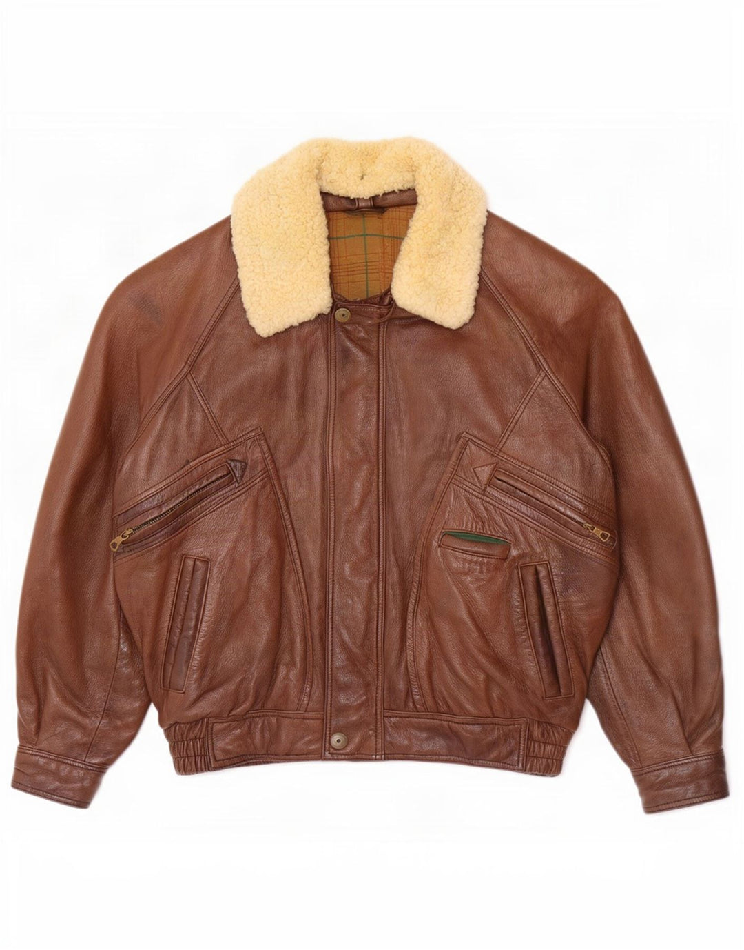 Мужская кожаная куртка Marcos UK 42 XL коричневая