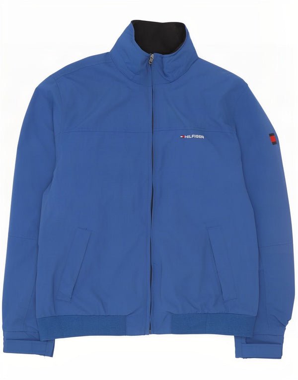 Мужская дождевик с капюшоном и рисунком Tommy Hilfiger UK 42 XL, синий нейлон