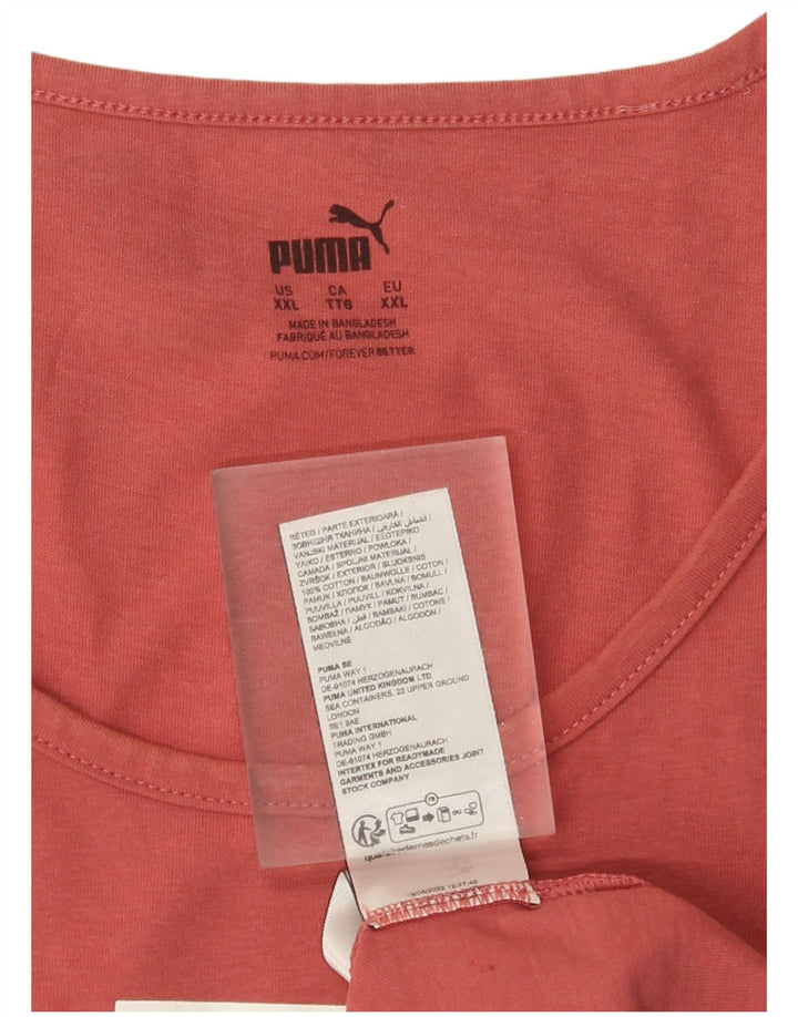 Мужской жилет с рисунком Puma 2XL, розовый хлопок