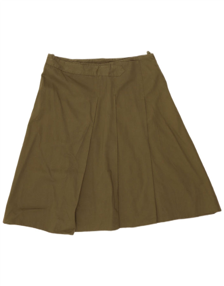 Benetton Женская юбка-трапеция IT 44 Medium W32 Хаки