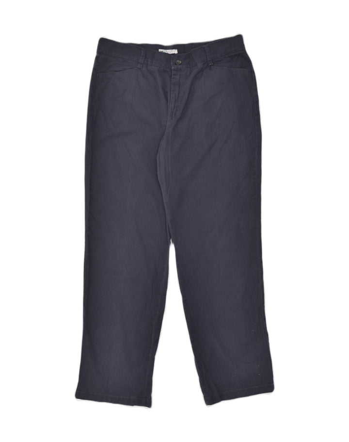 LEE Womens Long Relaxed Fit Casual Trousers UK 18 XL W38 L33  Navy Blue | Vintage Lee | Thrift | Second-Hand Lee | Used Clothing | Messina Hembry 