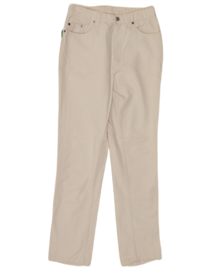 Женские зауженные джинсы BENETTON W32 L30, белый хлопок