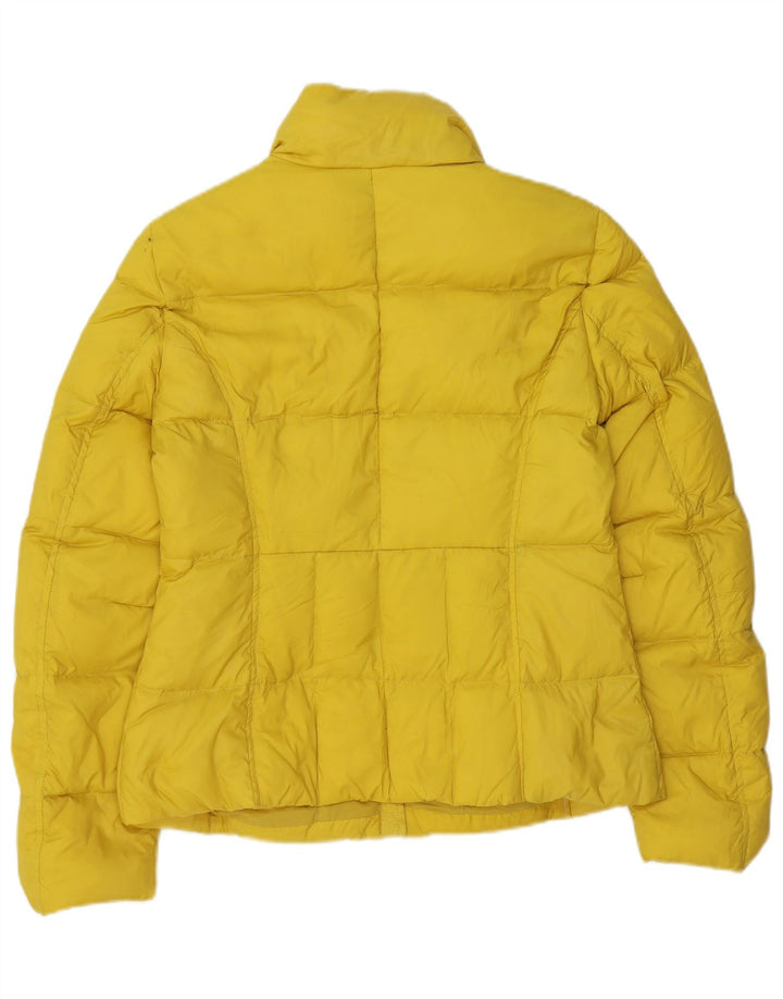 BENETTON Womens Padded Jacket UK 14 Medium Yellow
