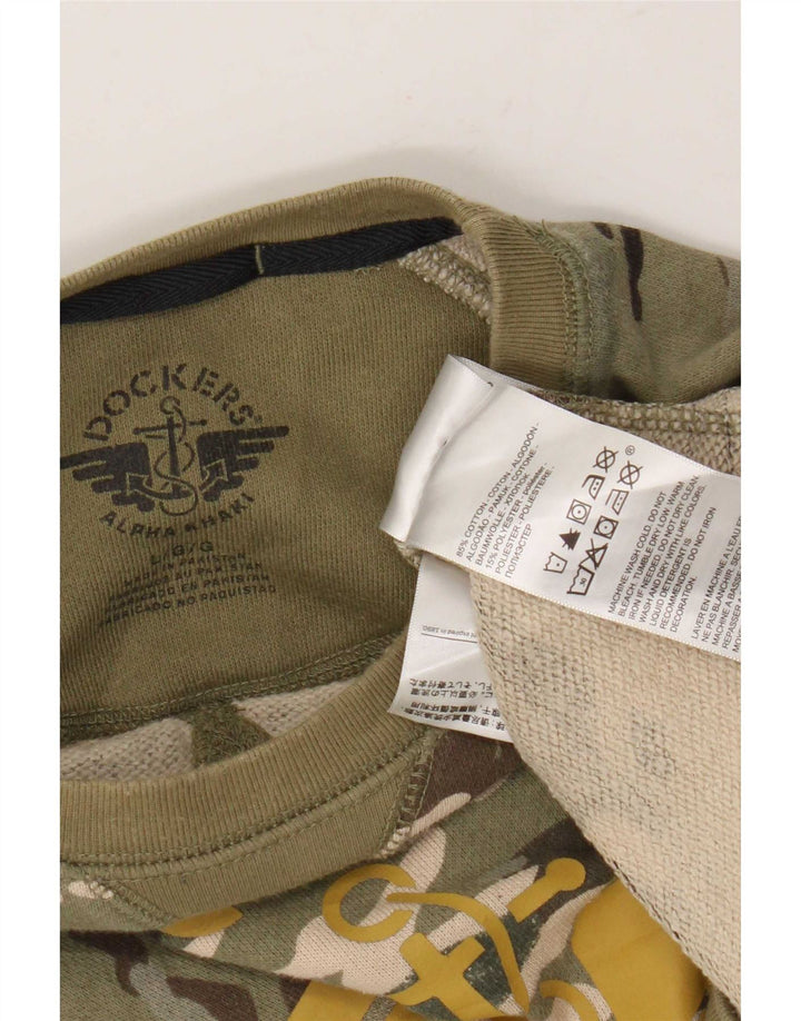 Мужской свитер с рисунком Dockers, большой зеленый камуфляжный армейский джемпер