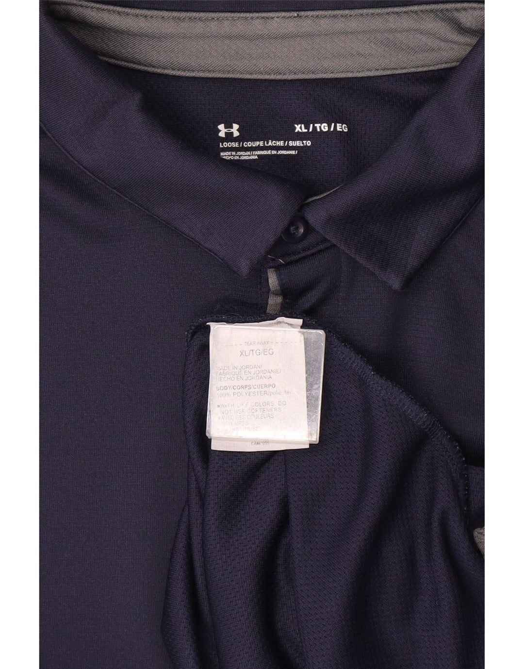 Мужская рубашка-поло Under Armour XL, темно-синяя, полиэстер