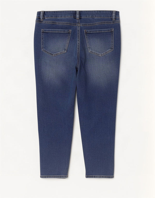 Женские укороченные джинсы M&Co Petite UK 16, большие размеры W36 L25, синие, хлопок