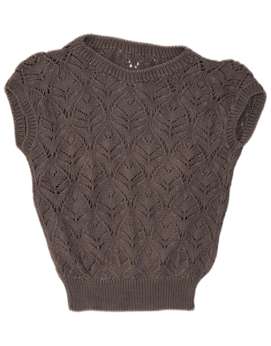 VINTAGE Женский жилет безрукавка UK 16 Большой Серый