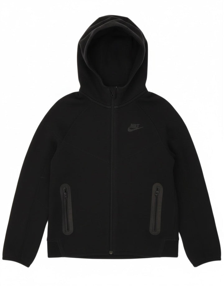 Свитер с капюшоном на молнии для мальчиков Nike, 10–11 лет, средний черный, хлопковый